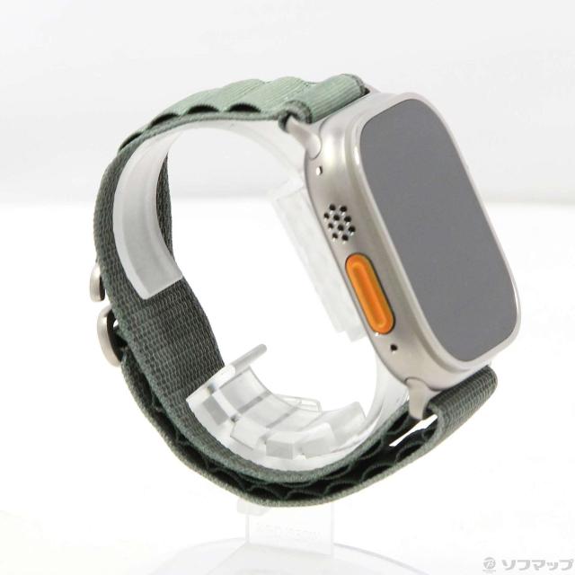 (中古)Apple Apple Watch Ultra GPS + Cellular 49mm チタニウムケース グリーンアルパインループ(377-ud)_3