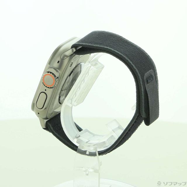 (中古)Watch Ultra 2 GPS + Cellular 49mm ナチュラルチタニウムケース ブラックトレイルループ-ナチュラルチタニウムの仕上げ(377-ud)_1