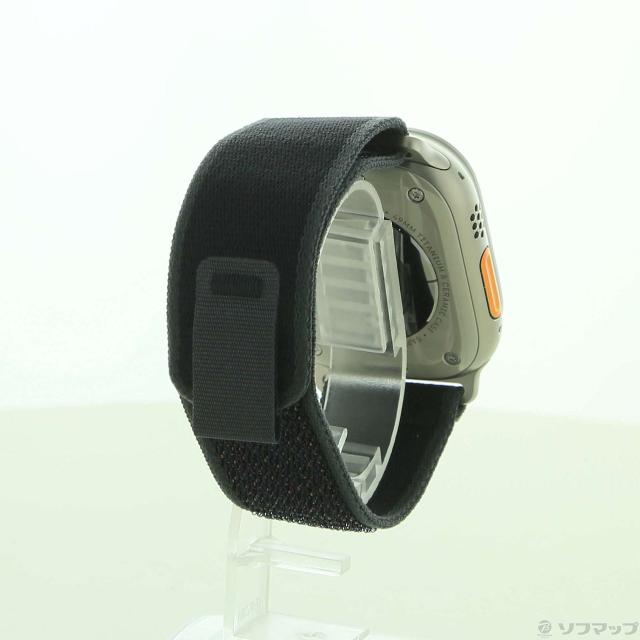 (中古)Watch Ultra 2 GPS + Cellular 49mm ナチュラルチタニウムケース ブラックトレイルループ-ナチュラルチタニウムの仕上げ(377-ud)_2