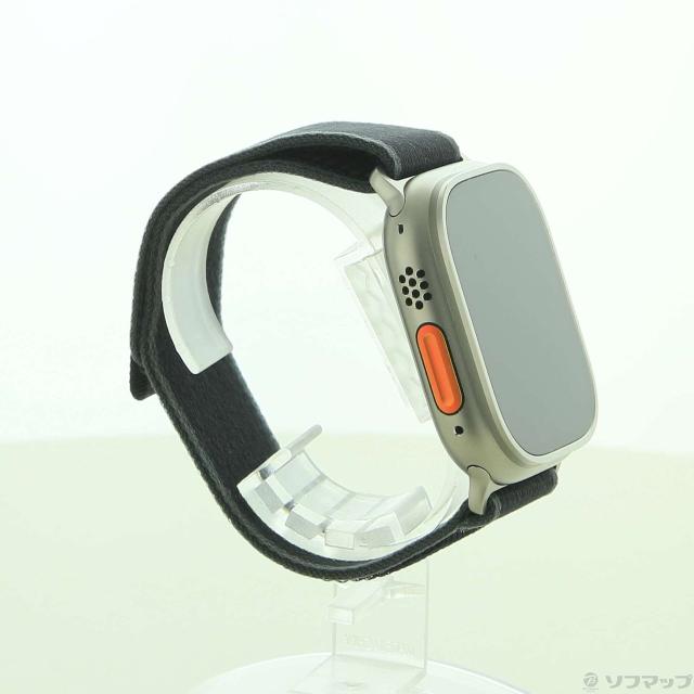 (中古)Watch Ultra 2 GPS + Cellular 49mm ナチュラルチタニウムケース ブラックトレイルループ-ナチュラルチタニウムの仕上げ(377-ud)_3