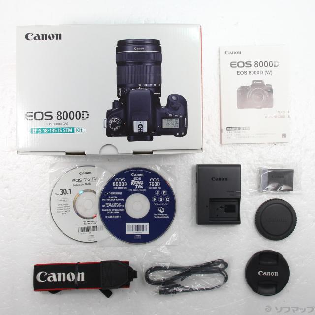中古)Canon EOS 8000D EF-S18-135 IS STM レンズキット (2420万画素/SDXC)(