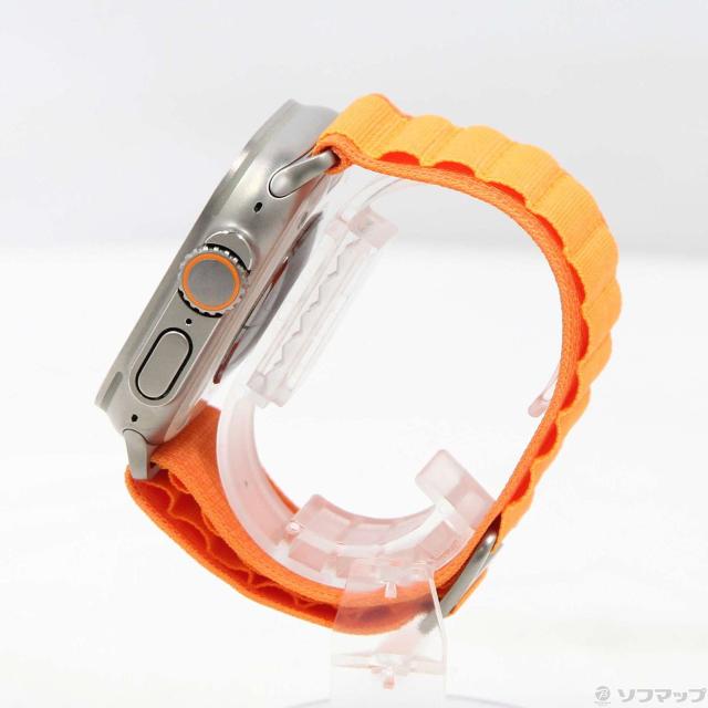 (中古)Apple Apple Watch Ultra GPS + Cellular 49mm チタニウムケース オレンジアルパインループ(377-ud)_1