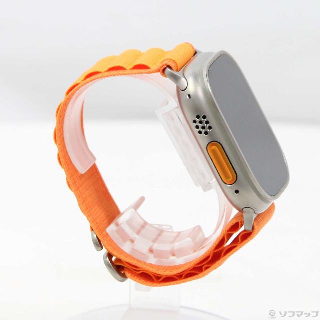 (中古)Apple Apple Watch Ultra GPS + Cellular 49mm チタニウムケース オレンジアルパインループ(377-ud)_3