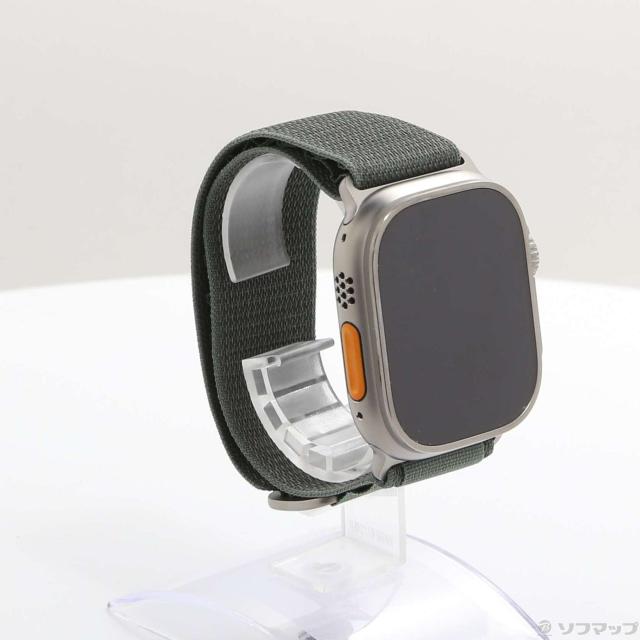 (中古)Apple Apple Watch Ultra GPS + Cellular 49mm チタニウムケース グリーンアルパインループ(276-ud)_3