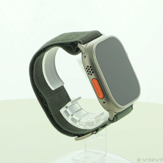 (中古)Apple Apple Watch Ultra GPS + Cellular 49mm チタニウムケース グリーンアルパインループ(305-ud)_3