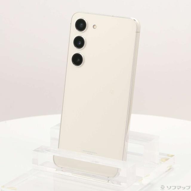 (中古)SAMSUNG Galaxy S23 256GB クリーム SCG19 au SIMフリー(371-ud)