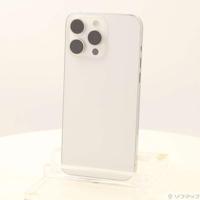 (中古)Apple iPhone15 Pro Max 256GB ホワイトチタニウム MU6Q3J/A SIMフリー(377-ud)