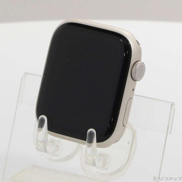 (中古)Apple Apple Watch Series 8 GPS 45mm スターライトアルミニウムケース バンド無し(297-ud)