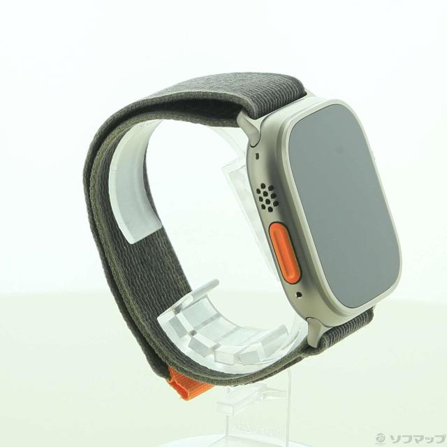 (中古)Apple Apple Watch Ultra GPS + Cellular 49mm チタニウムケース ブラック/グレイトレイルループ(377-ud)_3