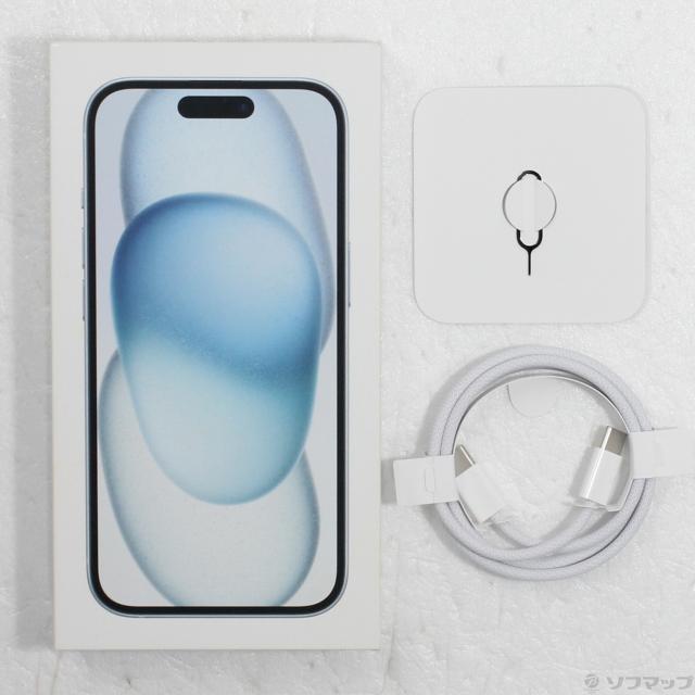 中古)Apple iPhone15 128GB ブルー MTML3J/A SIMフリー(262-ud) 携帯