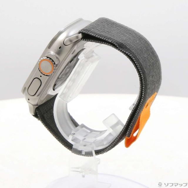 (中古)Apple Apple Watch Ultra GPS + Cellular 49mm チタニウムケース ブラック/グレイトレイルループ(344-ud)_1