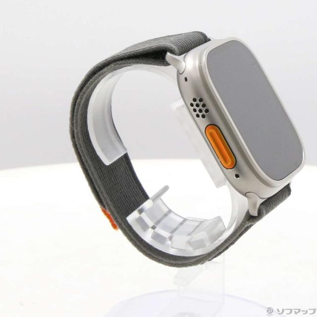 (中古)Apple Apple Watch Ultra GPS + Cellular 49mm チタニウムケース ブラック/グレイトレイルループ(344-ud)_3