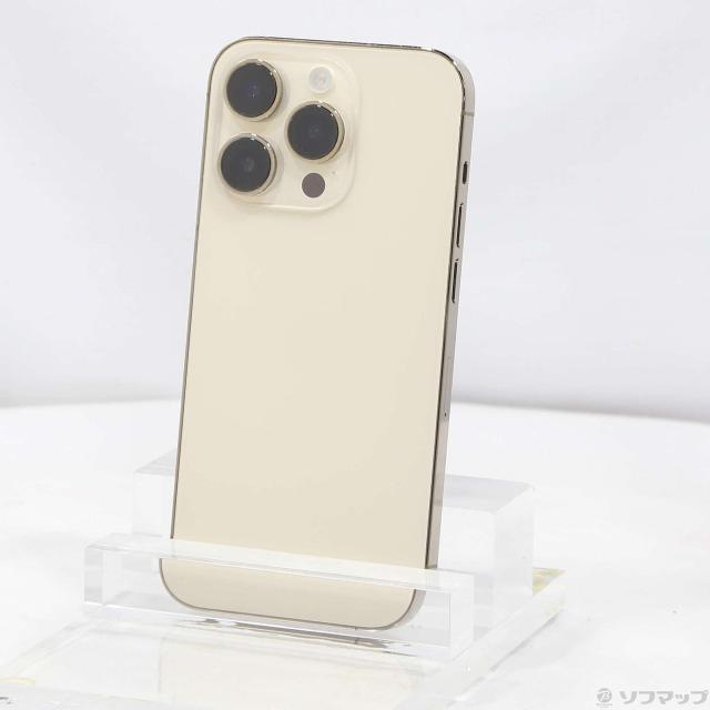(中古)Apple iPhone14 Pro 256GB ゴールド MQ173J/A SIMフリー(348-ud)