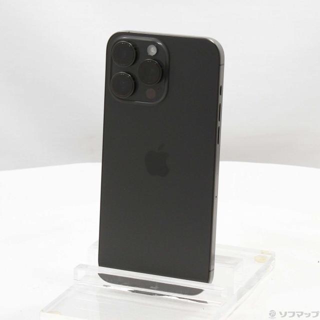 (中古)Apple iPhone15 Pro Max 256GB ブラックチタニウム MU6P3J/A SIMフリー(377-ud)