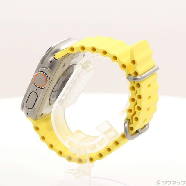 (中古)Apple Apple Watch Ultra GPS + Cellular 49mm チタニウムケース イエローオーシャンバンド(348-ud)_1