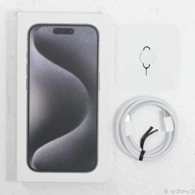 中古品〕 iPhone15 Pro 256GB ブラックチタニウム MTUC3J／A SIMフリー