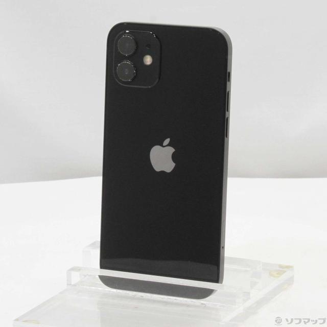 (中古)Apple iPhone12 64GB ブラック MGHN3J/A SIMフリー(348-ud)