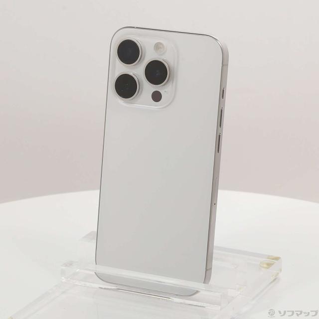 中古)Apple iPhone15 Pro 128GB ホワイトチタニウム MTU83J/A SIM