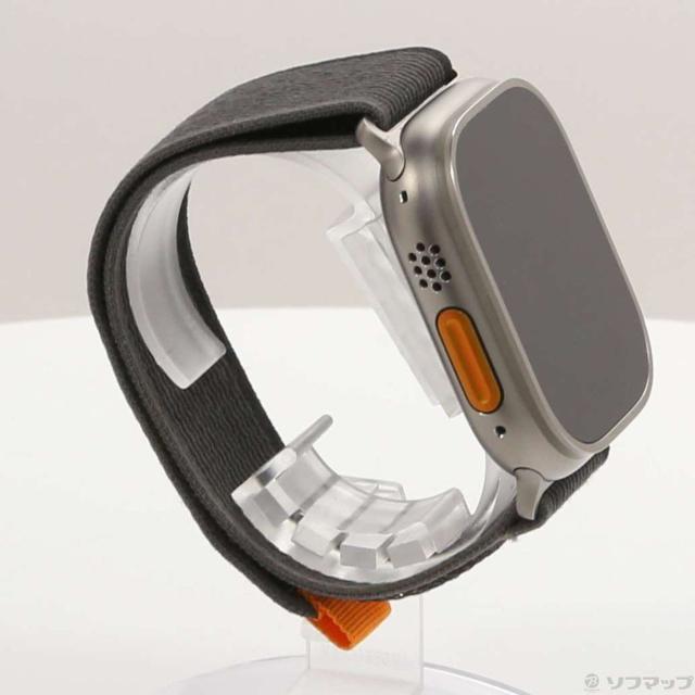 (中古)Apple Apple Watch Ultra GPS + Cellular 49mm チタニウムケース ブラック/グレイトレイルループ(344-ud)_3