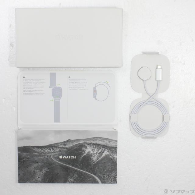(中古)Apple Apple Watch Ultra GPS + Cellular 49mm チタニウムケース ブラック/グレイトレイルループ(344-ud)_4