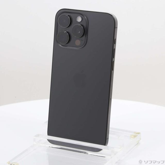 (中古)Apple iPhone15 Pro Max 256GB ブラックチタニウム MU6P3J/A SIMフリー(251-ud)