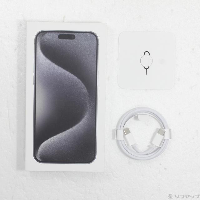 (中古)Apple iPhone15 Pro Max 256GB ブラックチタニウム MU6P3J/A SIMフリー(251-ud)