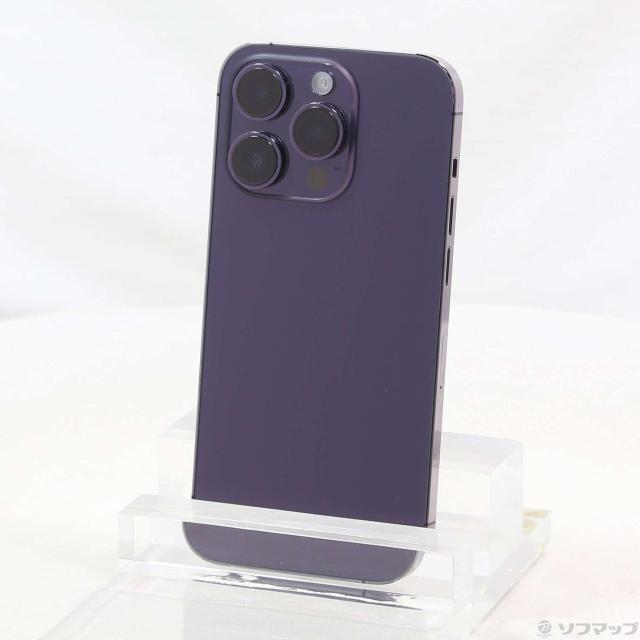 (中古)Apple iPhone14 Pro 128GB ディープパープル MQ0F3J/A SIMフリー(348-ud)