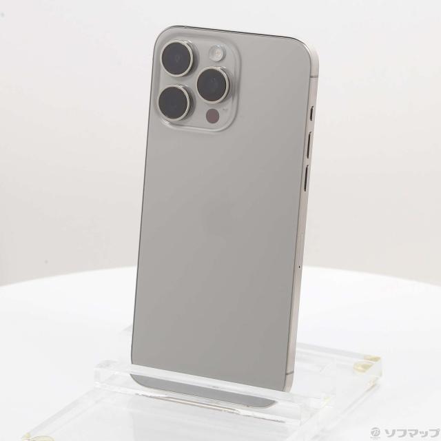 (中古)Apple iPhone15 Pro Max 256GB ナチュラルチタニウム MU6R3J/A SIMフリー(377-ud)