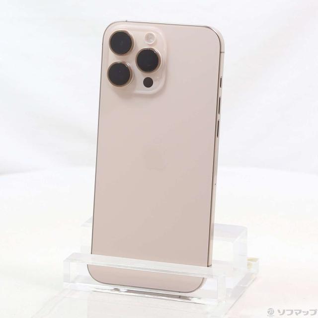 (中古)Apple iPhone16 Pro Max 256GB デザートチタニウム MYWJ3J/A SIMフリー(258-ud)