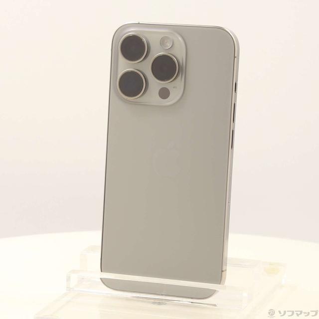(中古)Apple iPhone15 Pro 256GB ナチュラルチタニウム MTUF3J/A SIMフリー(344-ud)