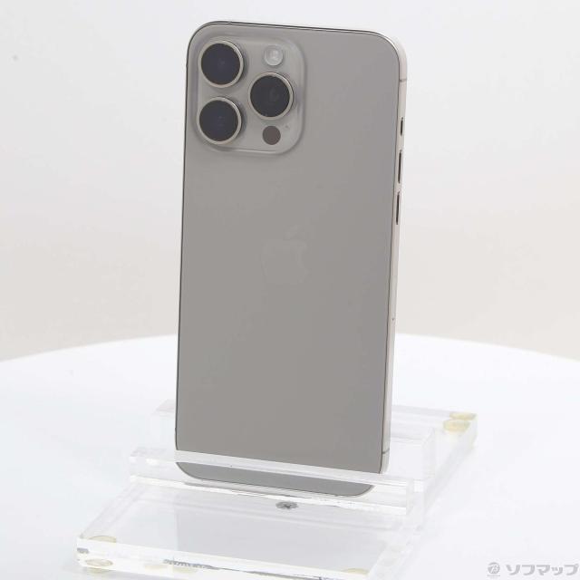 (中古)Apple iPhone15 Pro Max 256GB ナチュラルチタニウム MU6R3J/A SIMフリー(348-ud)