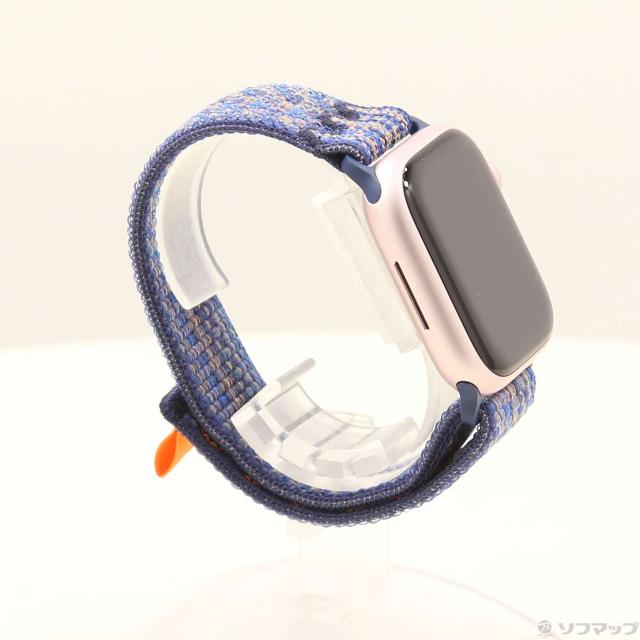 (中古)Apple Apple Watch Series 9 GPS 41mm ピンクアルミニウムケース ゲームロイヤル/オレンジNikeスポーツループ(377-ud)