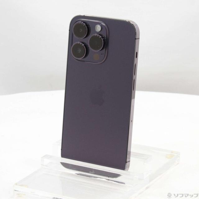 (中古)Apple iPhone14 Pro 128GB ディープパープル MQ0F3J/A SIMフリー(348-ud)