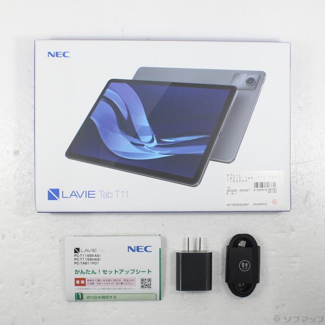 (中古)NEC LAVIE Tab T11 128GB ルナグレー PC-T1165KAS Wi-Fi(348-ud)_4