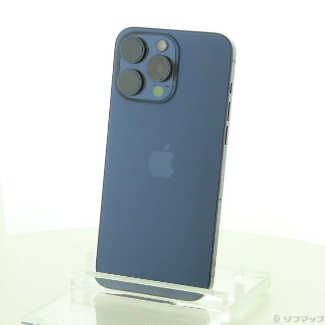 (中古)Apple iPhone15 Pro Max 256GB ブルーチタニウム MU6T3J/A SIMフリー(348-ud)
