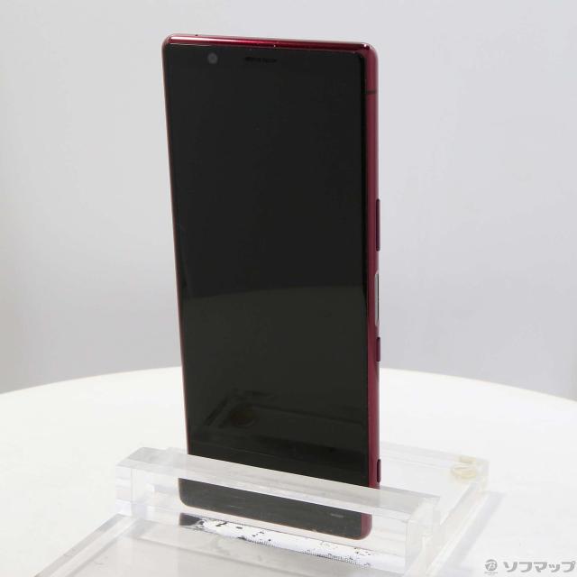 (中古)SONY Xperia 5 64GB レッド SOV41 auロック解除SIMフリー(196-ud)_2