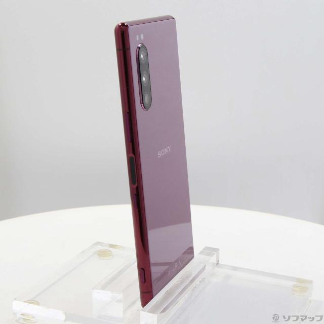 (中古)SONY Xperia 5 64GB レッド SOV41 auロック解除SIMフリー(196-ud)_3