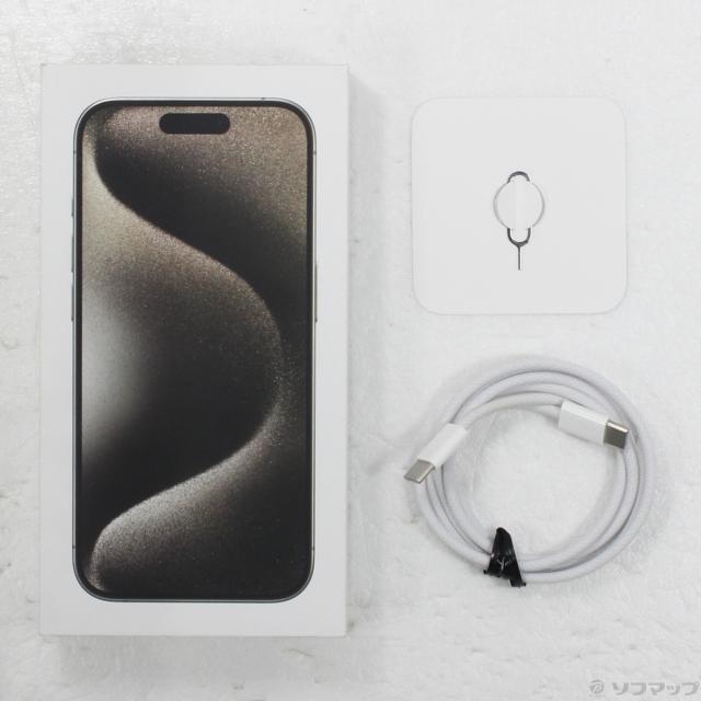 (中古)Apple iPhone15 Pro 256GB ナチュラルチタニウム MTUF3J/A SIMフリー(348-ud)