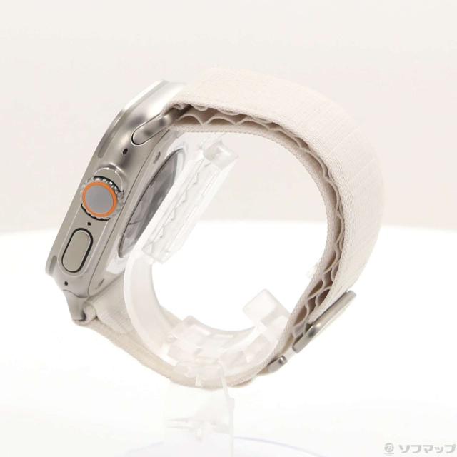(中古)Apple Apple Watch Ultra GPS + Cellular 49mm チタニウムケース スターライトアルパインループ(276-ud)_1