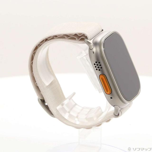 (中古)Apple Apple Watch Ultra GPS + Cellular 49mm チタニウムケース スターライトアルパインループ(276-ud)_3