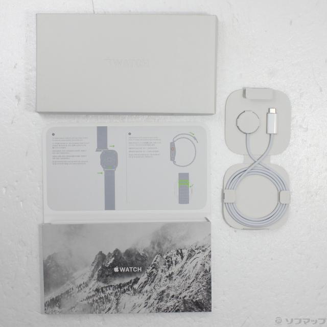 (中古)Apple Apple Watch Ultra GPS + Cellular 49mm チタニウムケース スターライトアルパインループ(276-ud)_4