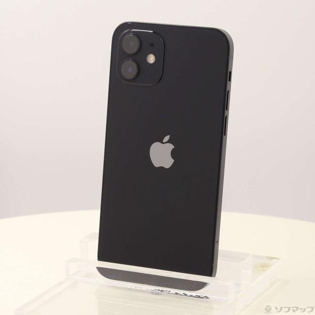 (中古)Apple iPhone12 64GB ブラック MGHN3J/A SIMフリー(305-ud)