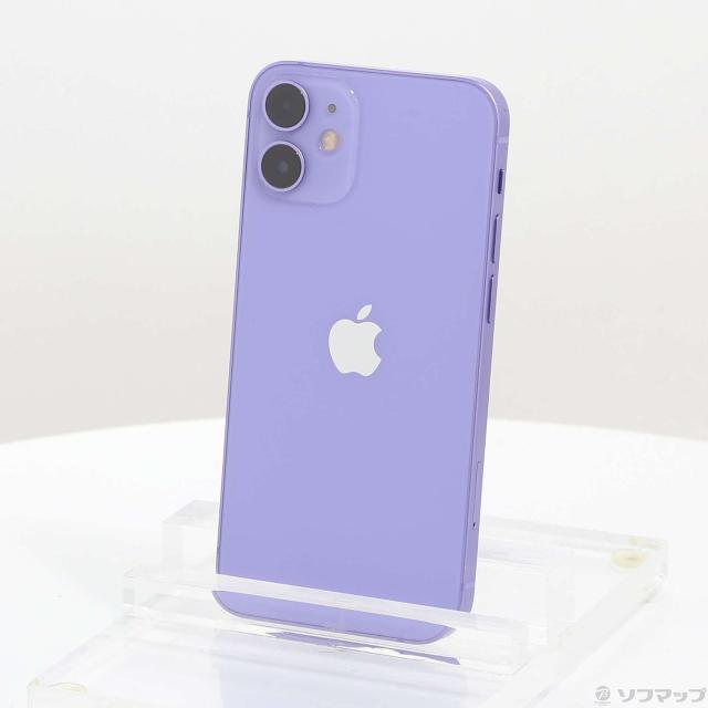 (中古)Apple iPhone12 mini 64GB パープル MJQC3J/A SIMフリー(348-ud)