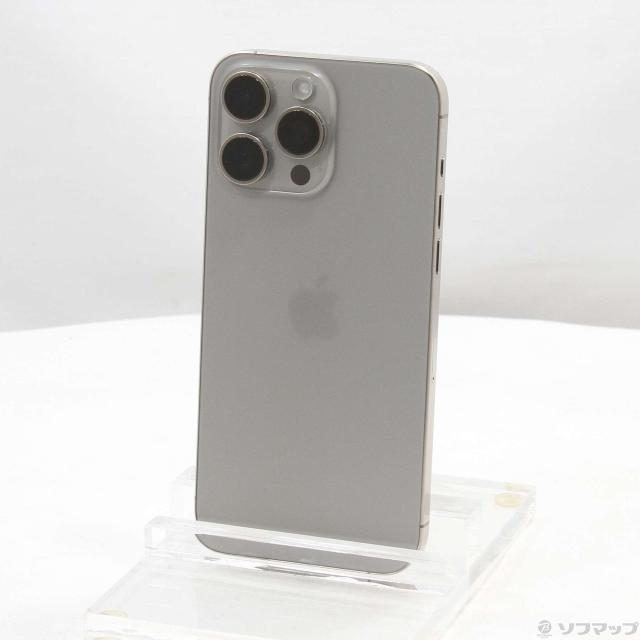 (中古)Apple iPhone15 Pro Max 256GB ナチュラルチタニウム MU6R3J/A SIMフリー(348-ud)