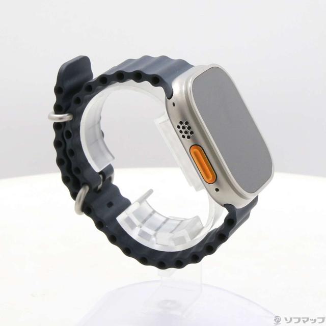 (中古)Apple Apple Watch Ultra GPS + Cellular 49mm チタニウムケース ミッドナイトオーシャンバンド(344-ud)_3