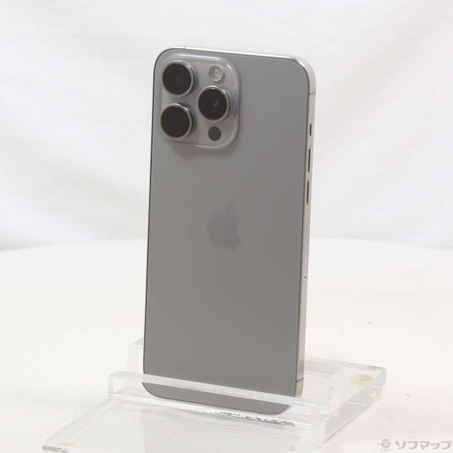 (中古)Apple iPhone15 Pro Max 256GB ナチュラルチタニウム MU6R3J/A SIMフリー(377-ud)