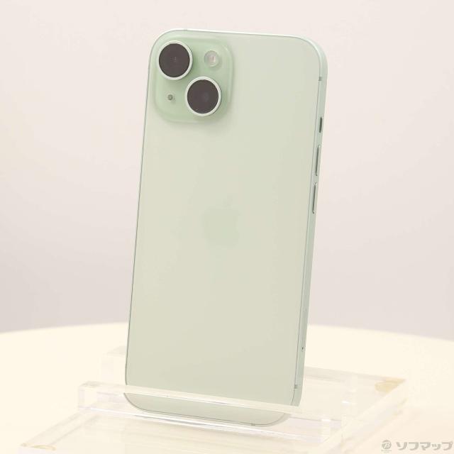 中古)Apple iPhone15 128GB グリーン MTMM3J/A SIMフリー(348-ud) 携帯