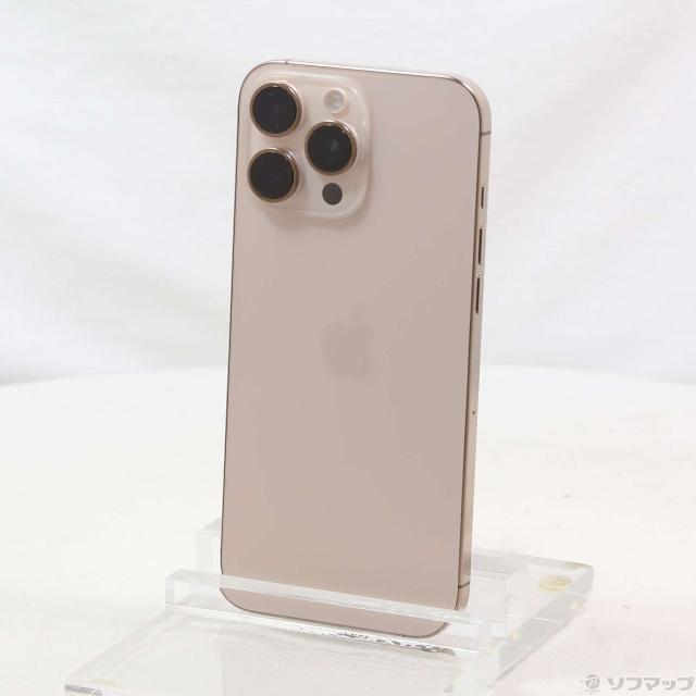 (中古)Apple iPhone16 Pro Max 256GB デザートチタニウム 3N530J/A SIMフリー(297-ud)