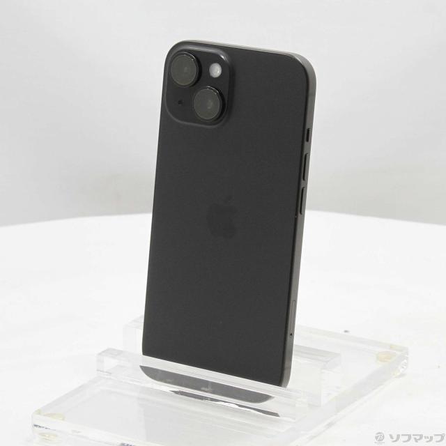 中古)Apple iPhone15 128GB ブラック MTMH3J/A SIMフリー(344-ud)の