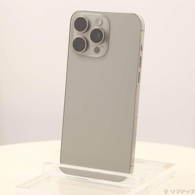 (中古)Apple iPhone15 Pro Max 256GB ナチュラルチタニウム MU6R3J/A SIMフリー(295-ud)